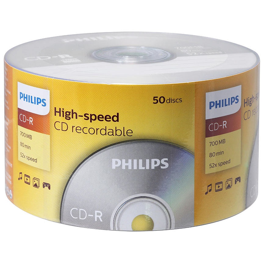 CD-R Philips 52x 80min 700mb - Tecatech-uy