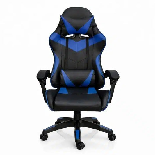 Silla Gamer ergonómica con masajes negra y azul