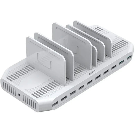 Estación de carga USB Unitek 10 puertos QC 3.0 96W - Tecatech-uy