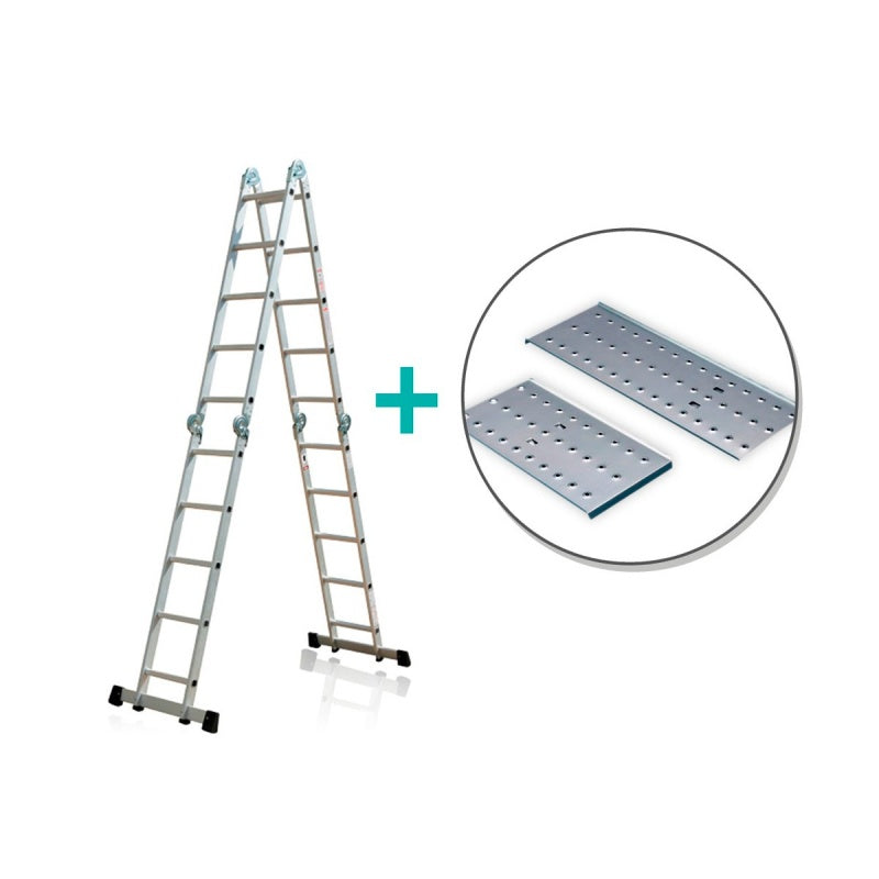 Escalera andamio 20 escalones + chapones - Tecatech-uy