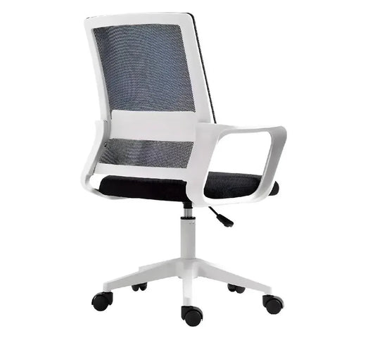 Silla de oficina Ryan negro y blanco - Tecatech-uy