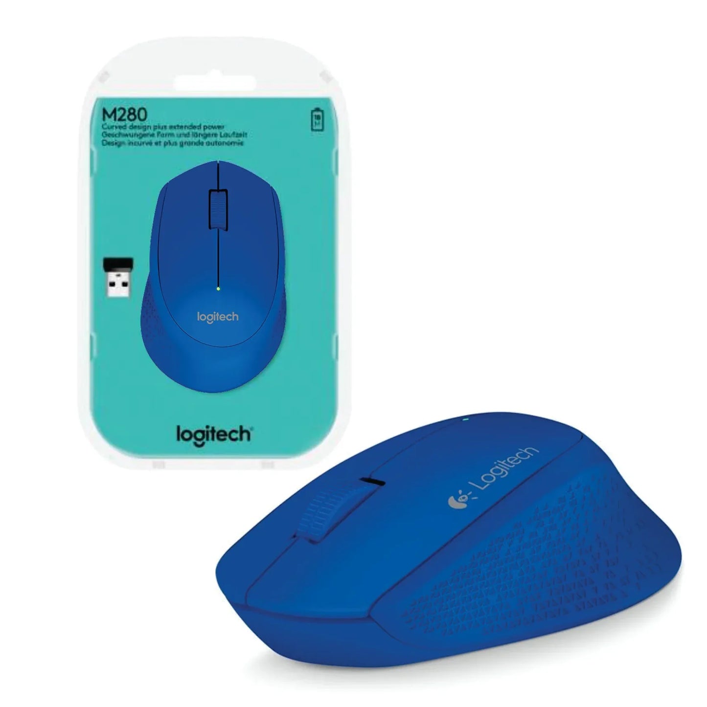 Mouse Logitech M280 inalámbrico azul - Tecatech-uy