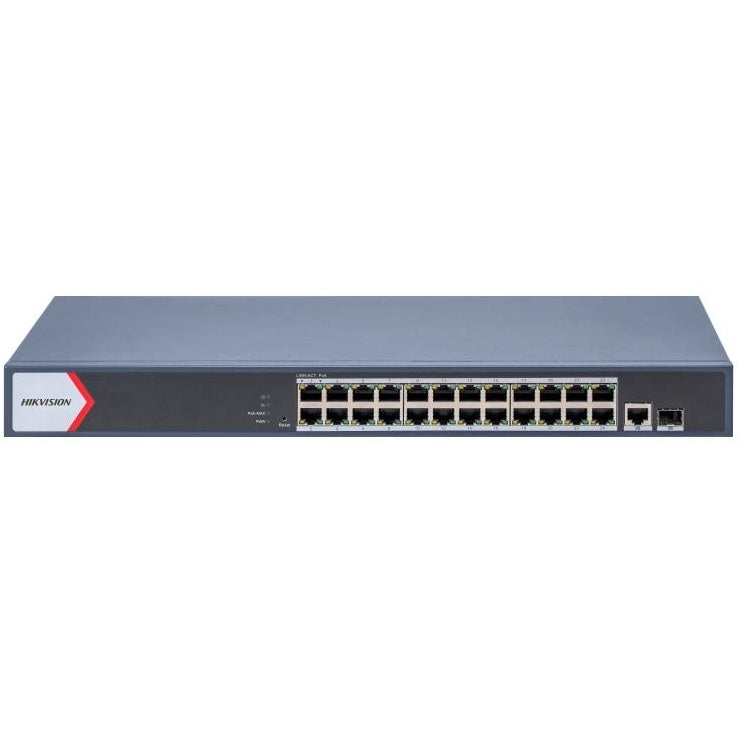 Switch PoE Hikvision 24 puertos gigabit 230w admin. - Tecatech-uy