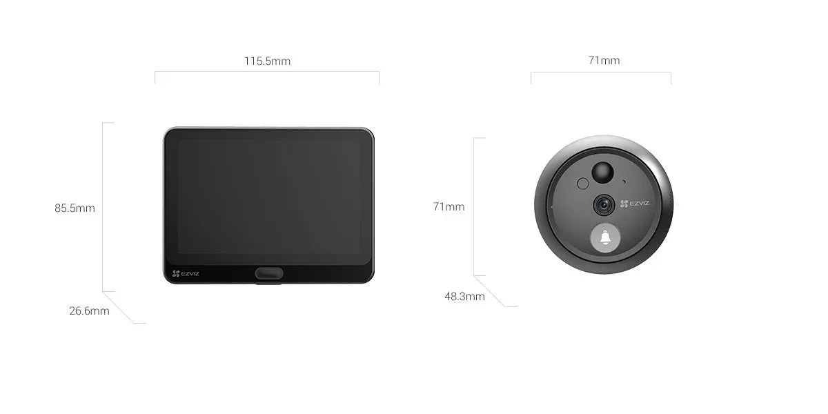 Mirilla smart Ezviz CS-HP4 (2MP) - Tecatech-uy