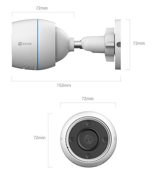 Camara Wifi Ezviz CS-H3C Color Full HD con luz - Tecatech-uy