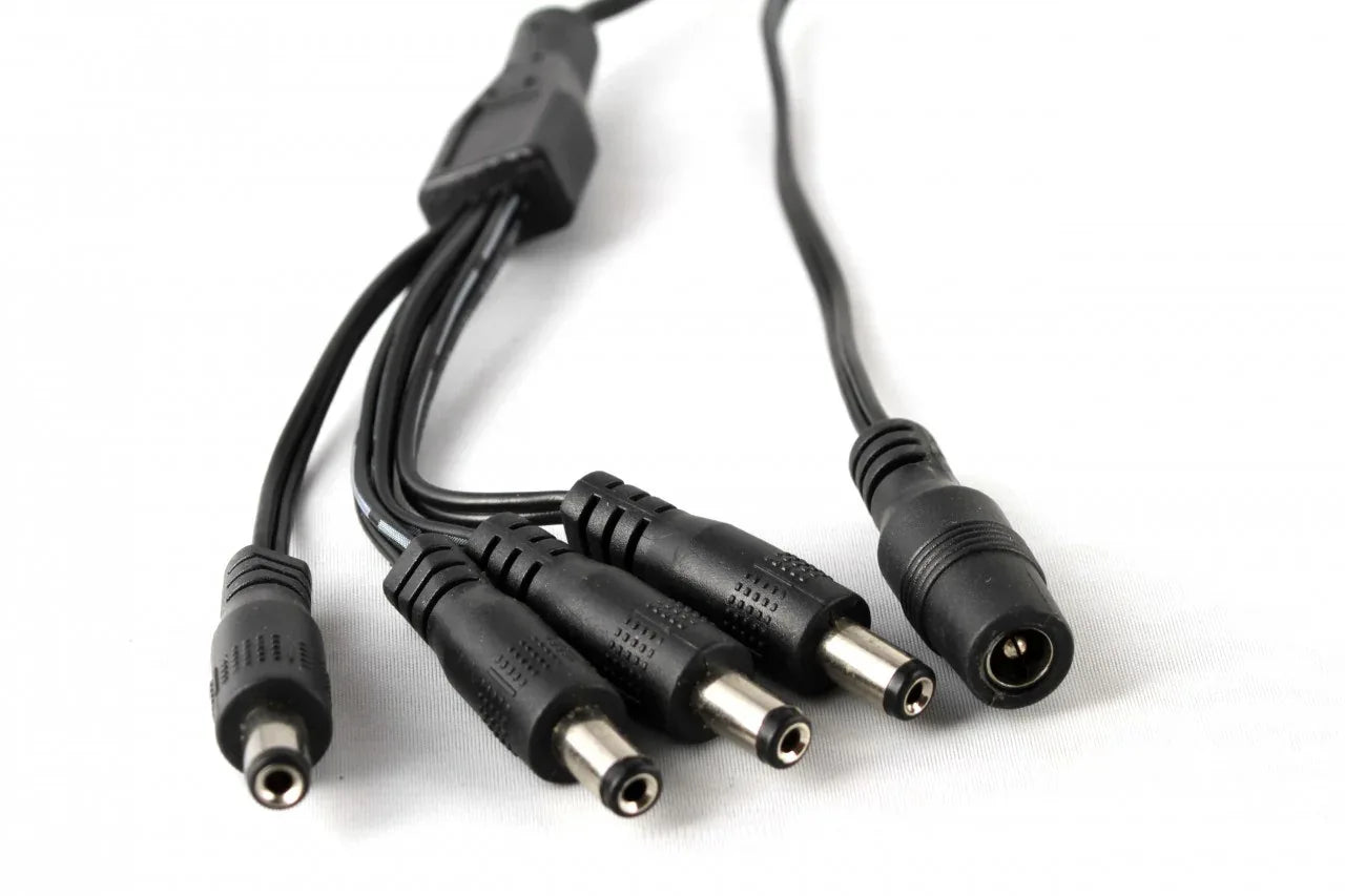 Splitter de cables de poder para camaras CCTV 1 a 4 - Tecatech-uy