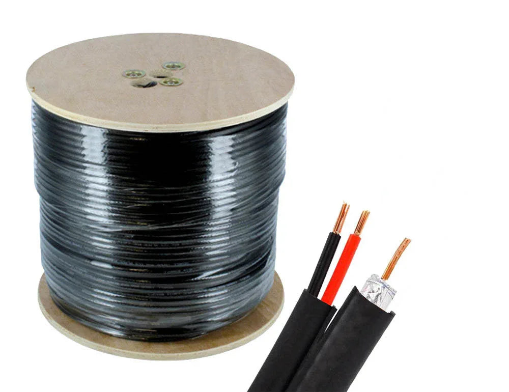 Cable siames NRG+ coaxil + corriente 305m - Tecatech-uy