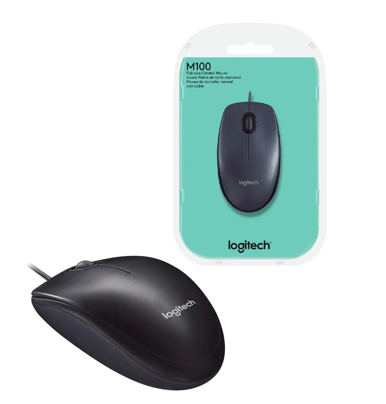 Mouse óptico Logitech M100 negro - Tecatech-uy