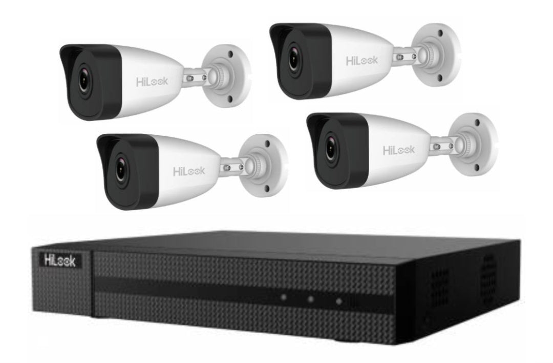 NVR HiLook IP + 4 Camaras Full HD