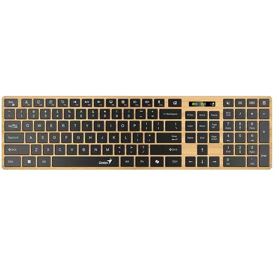Teclado Genius SlimStar 7250BT madera Bluettoth - Tecatech-uy