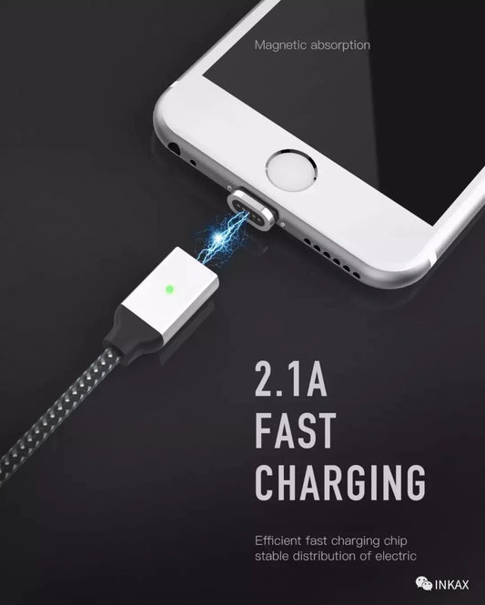 Cable Inkax 1 metro USB-A a Lightning magnético - Tecatech-uy