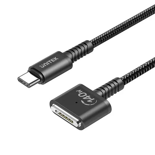 Cable de carga Unitek USB-C MagSafe 3 para Macbook 140w - Tecatech-uy