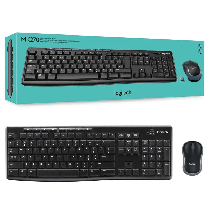 Combo Logitech MK270 teclado y mouse inalámbricos - Tecatech-uy