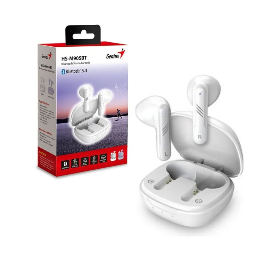 Auriculares Genius TWS HS-M905BT blanco Bluetooth - Tecatech-uy