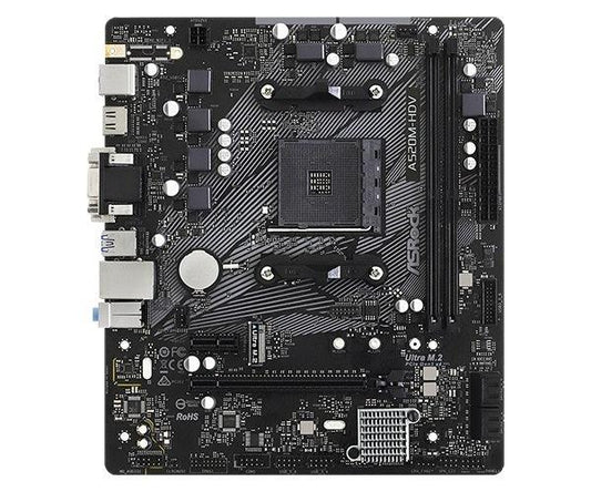 Mother Asrock A520M-HDV AM4 - Tecatech-uy