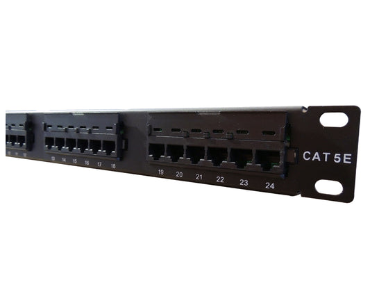 Patchera 24 puertos cat 5e para rack