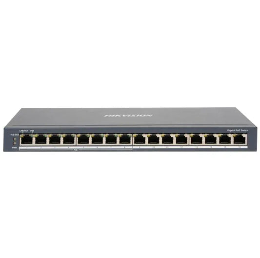 Switch PoE Hikvision 16 puertos gigabit 110W - Tecatech-uy