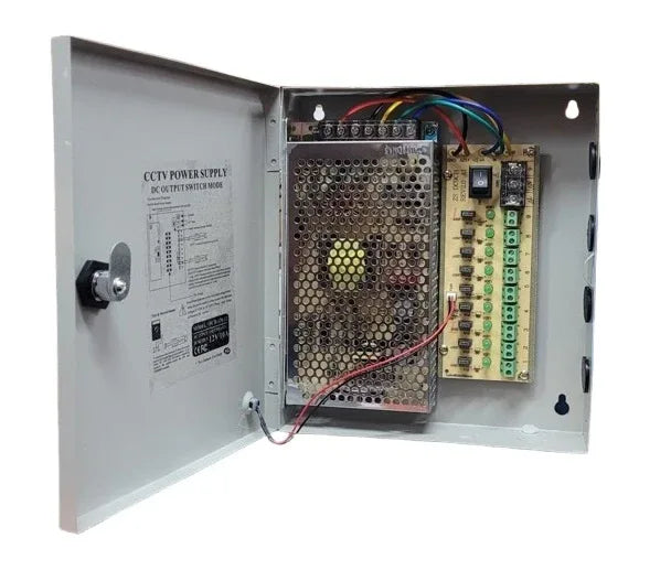 Fuente con Gabinete NRG+ 12v 10a 9 canales - Tecatech-uy