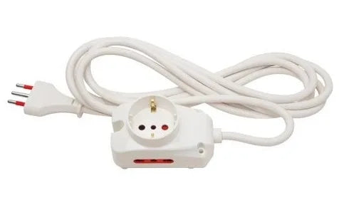 Alargue 3 metros 1xSchuko + 2x3L a ficha 3L Conatel - Tecatech-uy