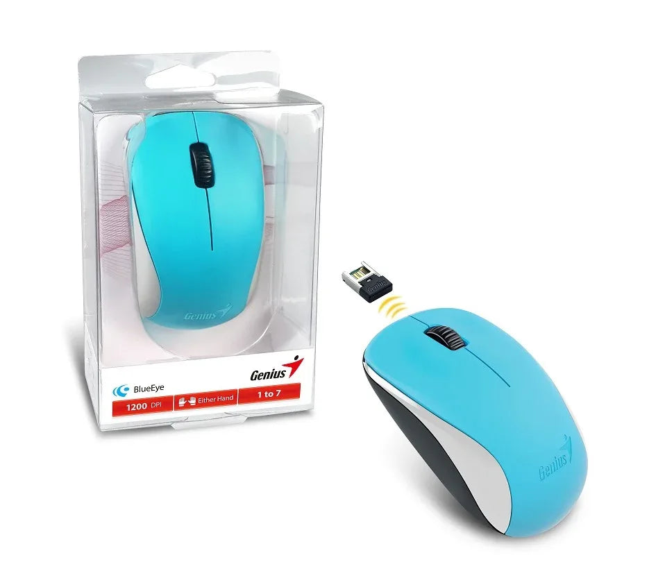 Mouse Genius NX-7000 inalámbrico celeste - Tecatech-uy