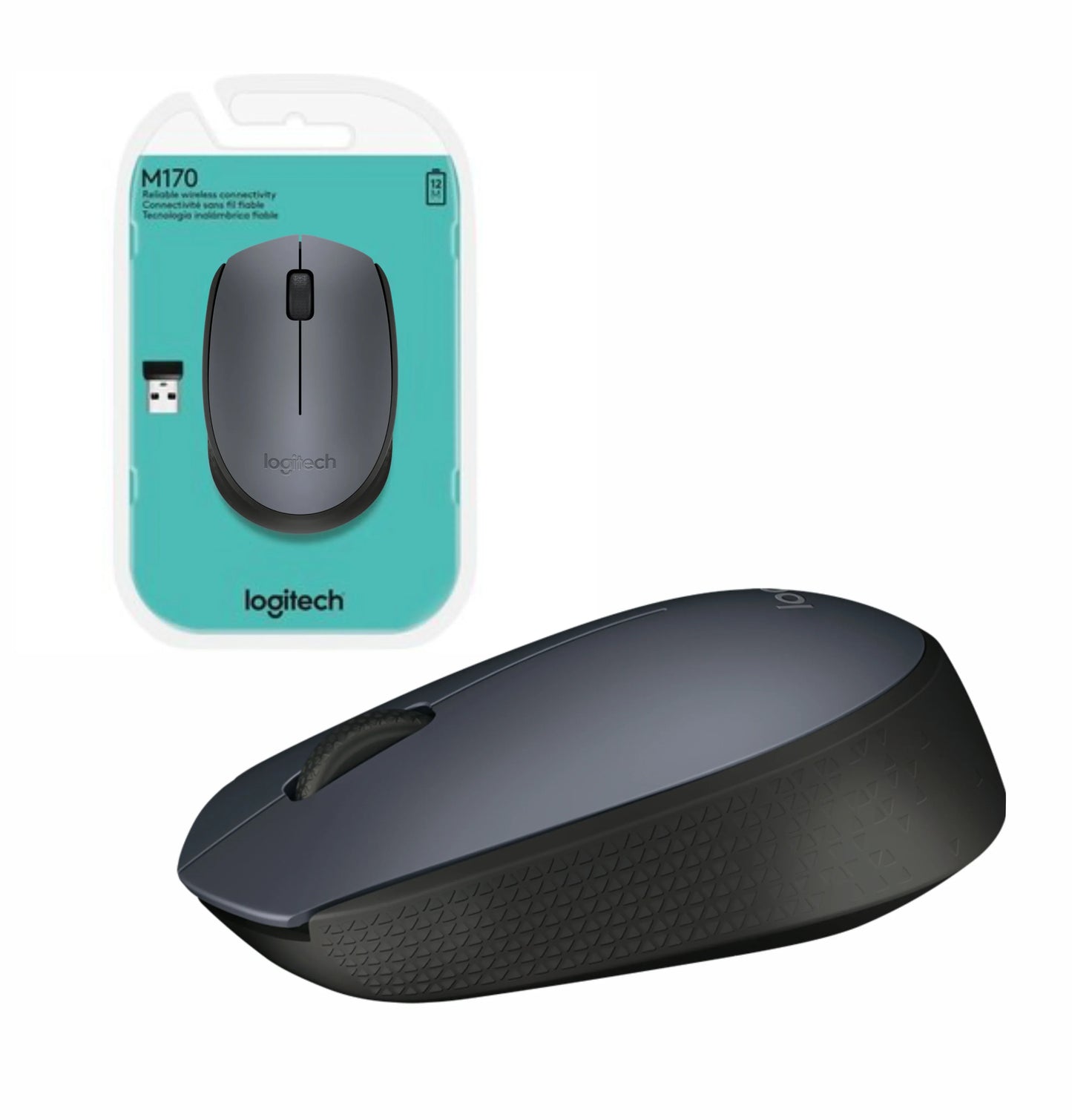 Mouse Logitech M170 inalámbrico negro - Tecatech-uy