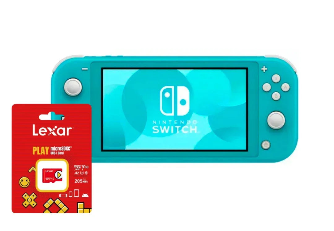 Consola Nintendo Switch lite turquesa + micro SD 256 GB - Tecatech-uy