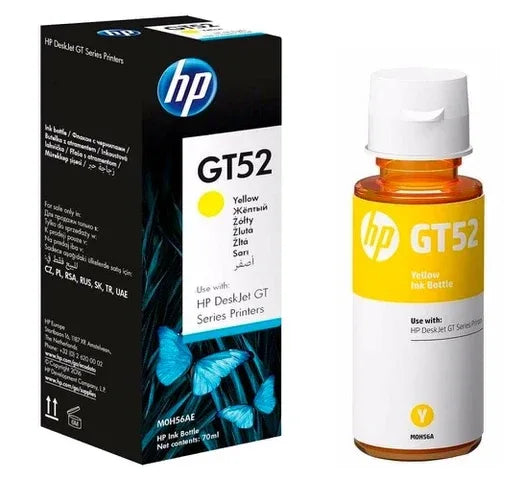 Botella Tinta HP GT52 amarillo - Tecatech-uy
