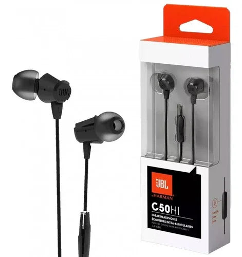 Auriculares JBL C50HI manos libre negro - Tecatech-uy