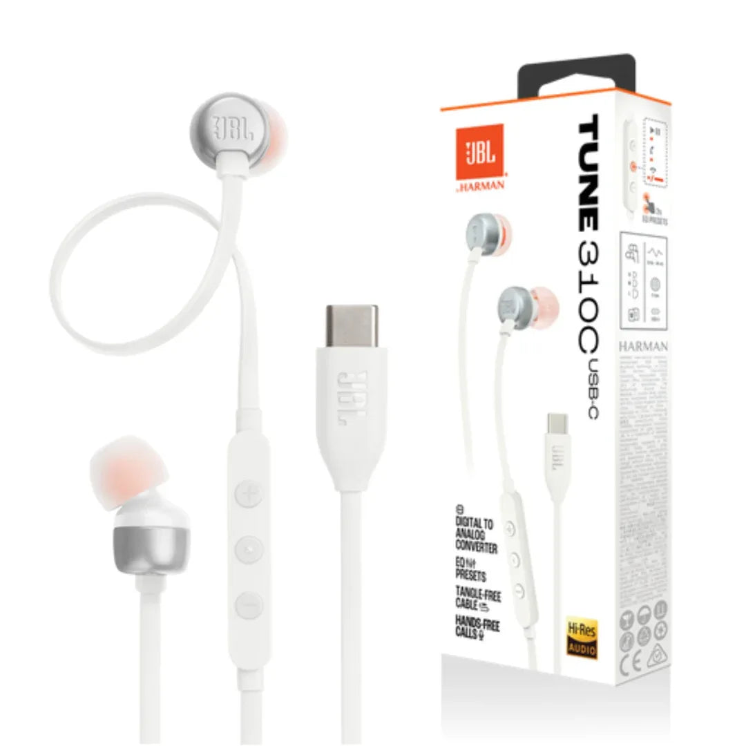 Auricular JBL TUNE 310C blancos - Tecatech-uy