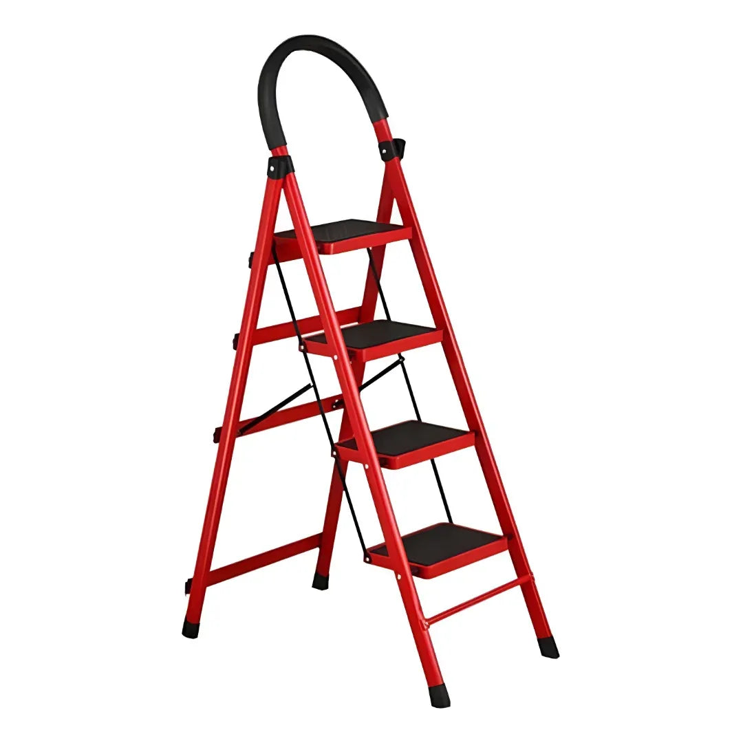 Escalera 4 escalones negra / roja - Tecatech-uy