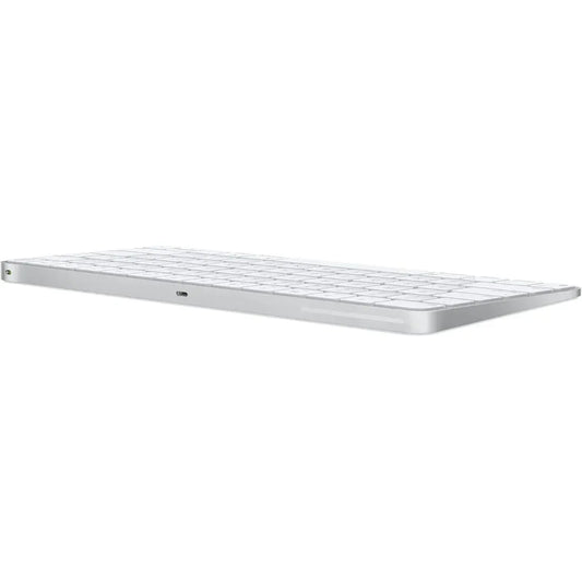 Teclado inalámbrico blanco ultradelgado para PC, accesorio tecnológico en Tecatech Uruguay