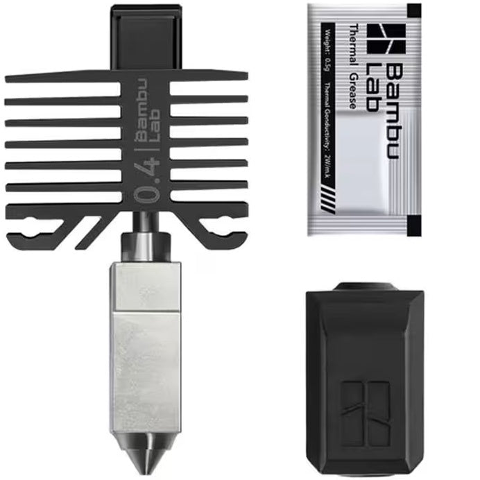 Hotend con Boquilla Acero Endurecido 0.4mm P1S X1C