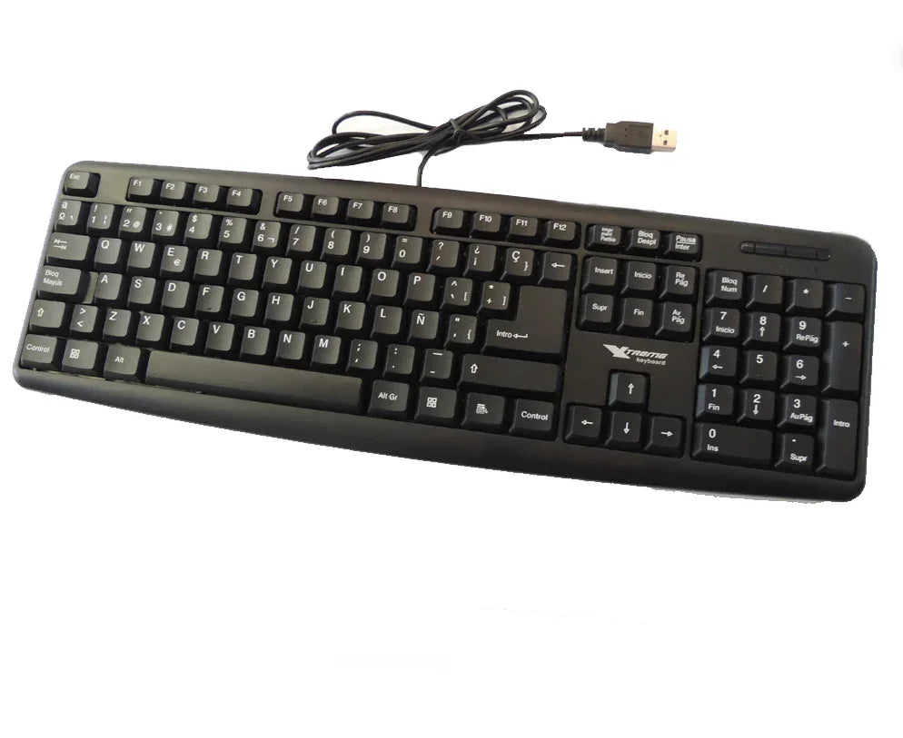 Teclado Xtreme español negro USB - Tecatech-uy