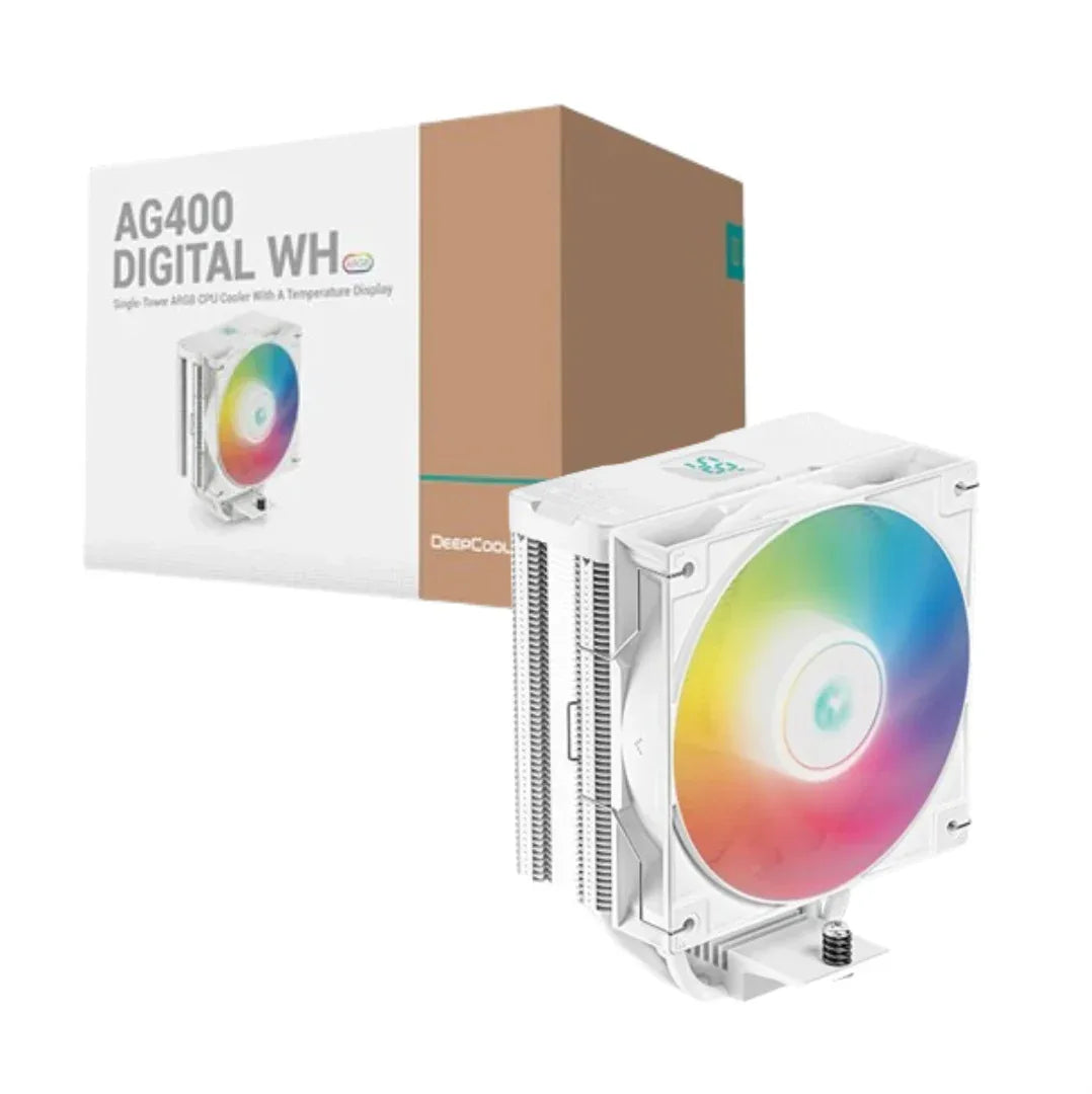 Cooler Deepcool AG400 Digital Blanco ARGB - Tecatech-uy