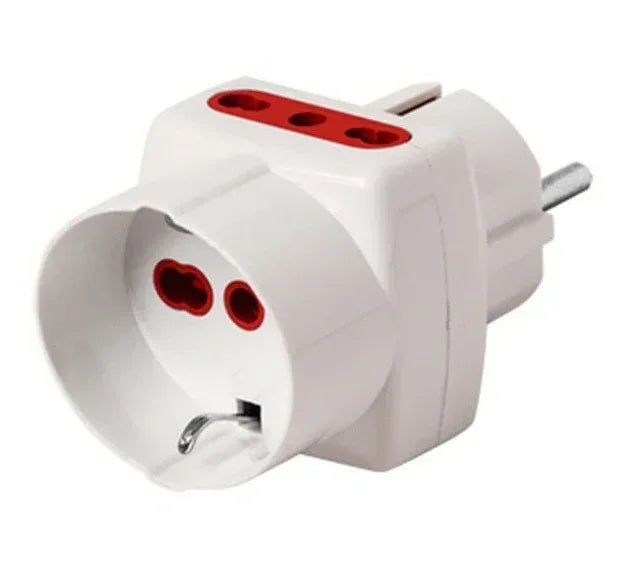 Adaptador Schuko + 2X3L a Schuko Conatel - Tecatech-uy