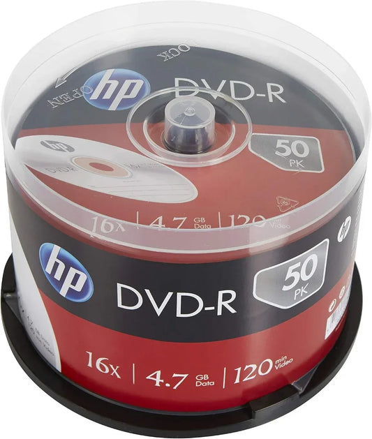 DVD-R 16X HP 120min 4.7GB - Tecatech-uy