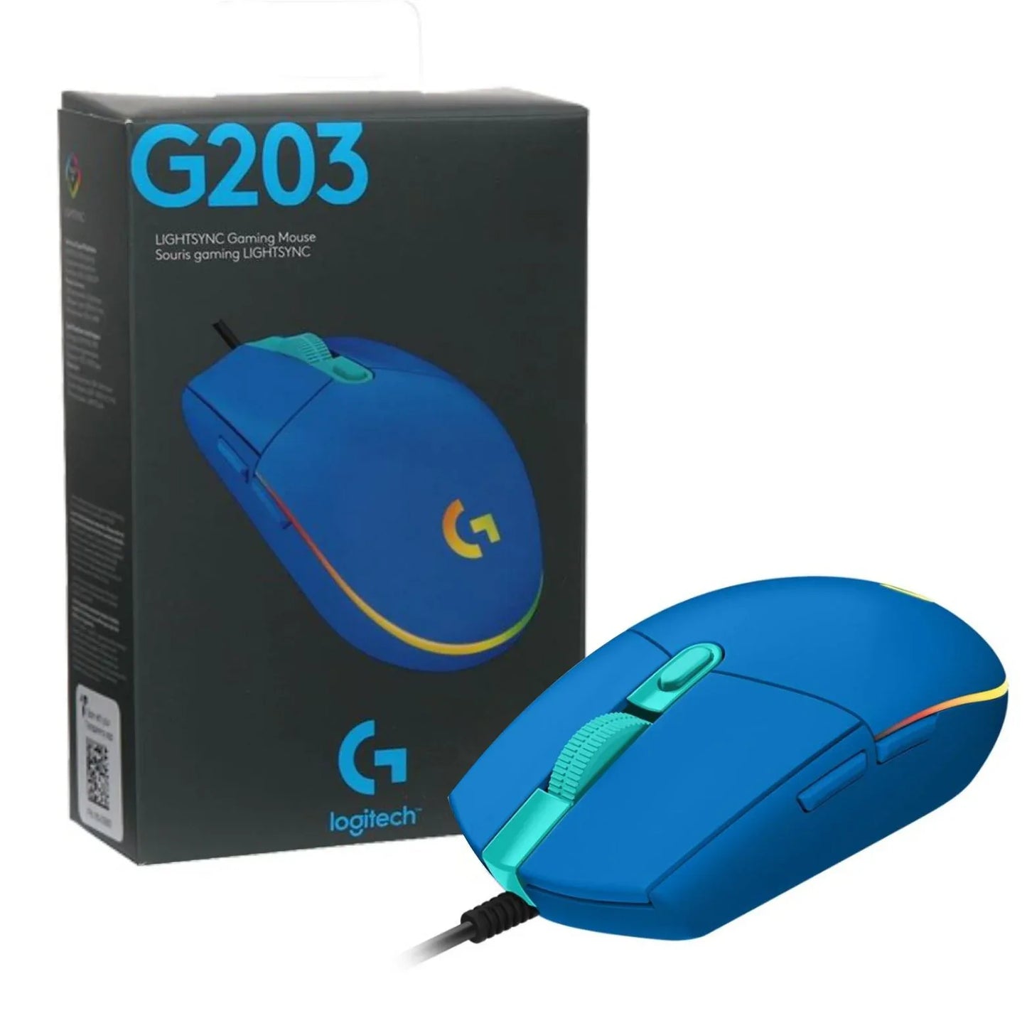 Mouse Logitech G203 Lightsync RGB azul - Tecatech-uy