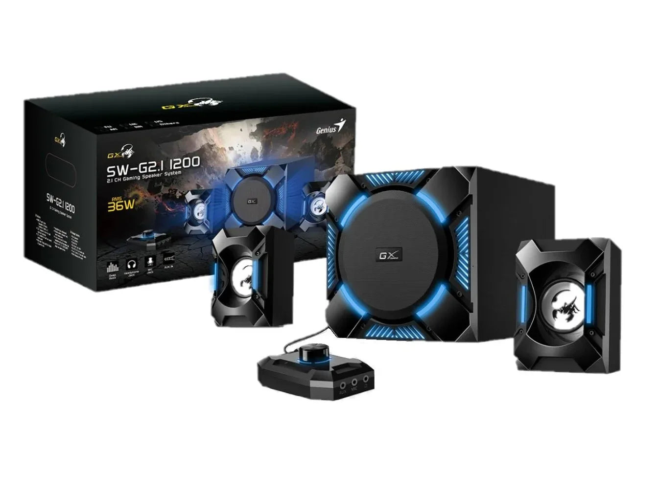 Parlante Genius GX Gaming SW-G2.1 1200 - Tecatech-uy