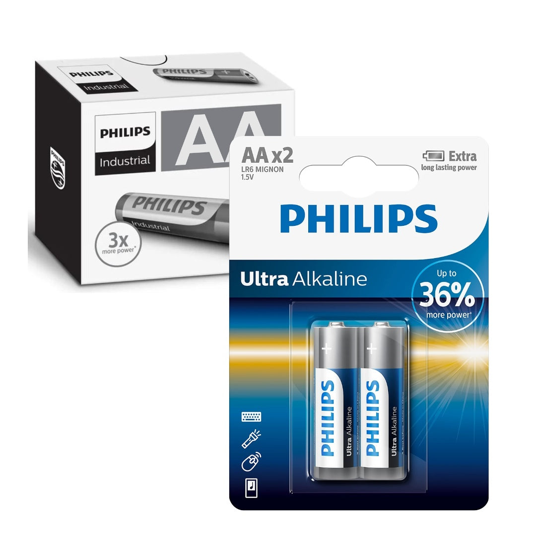 Pack de 12 blister de Pilas Ultra alcalinas Philips AA X 2 unidades - Tecatech-uy