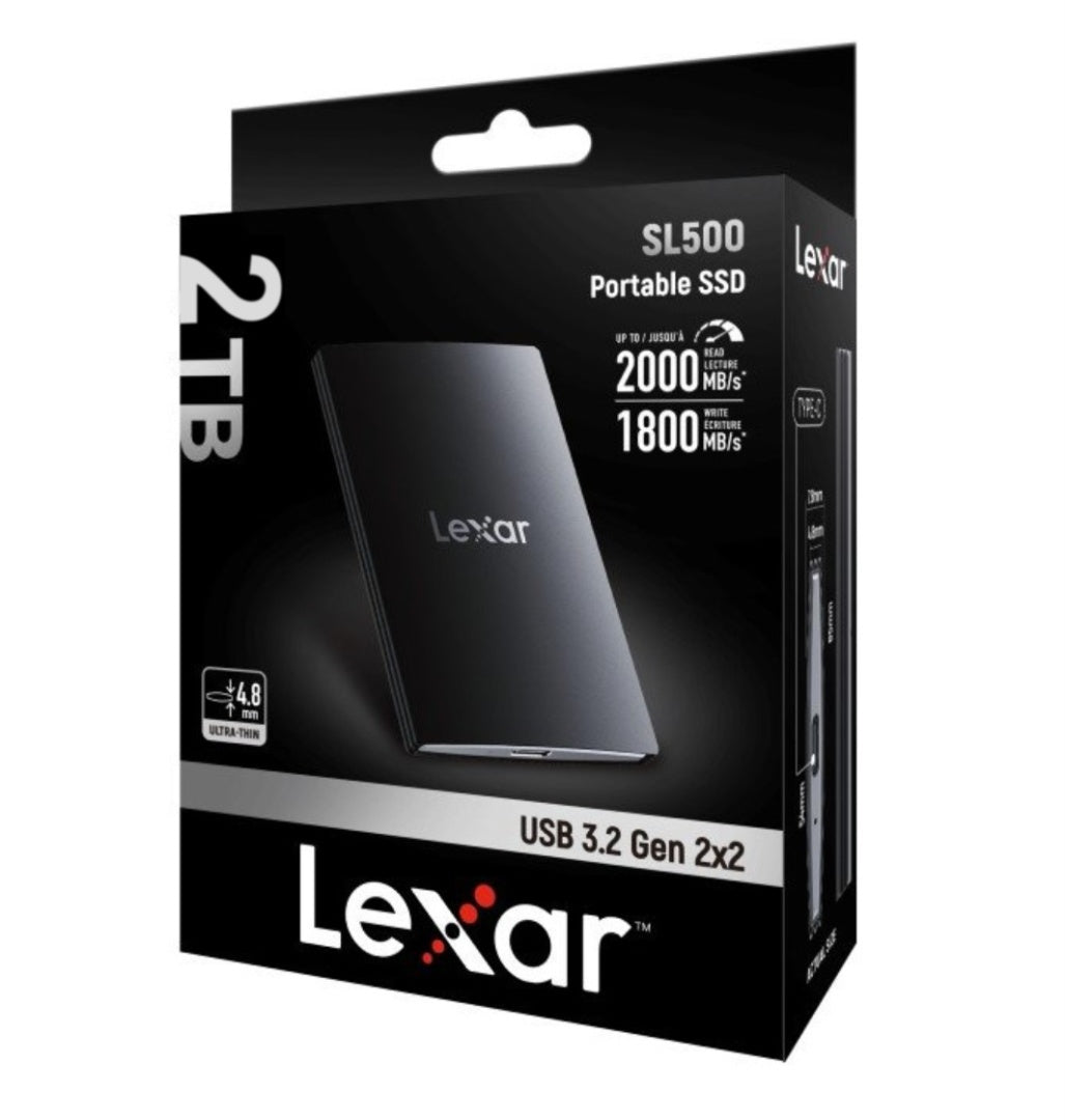 Disco SSD Lexar SL500 2TB portable con set magnetico - Tecatech-uy