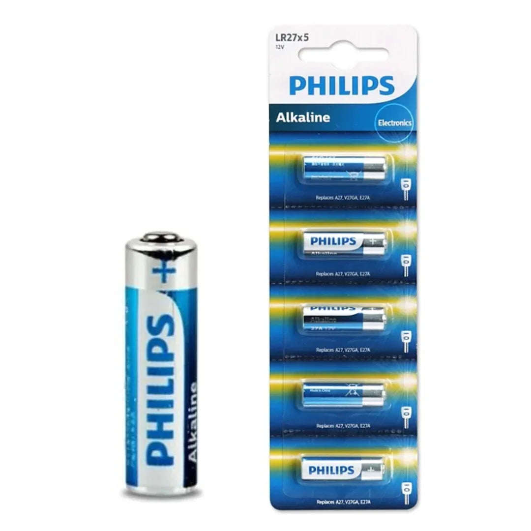 Pila alcalina Philips LR27 X 5 - Tecatech-uy