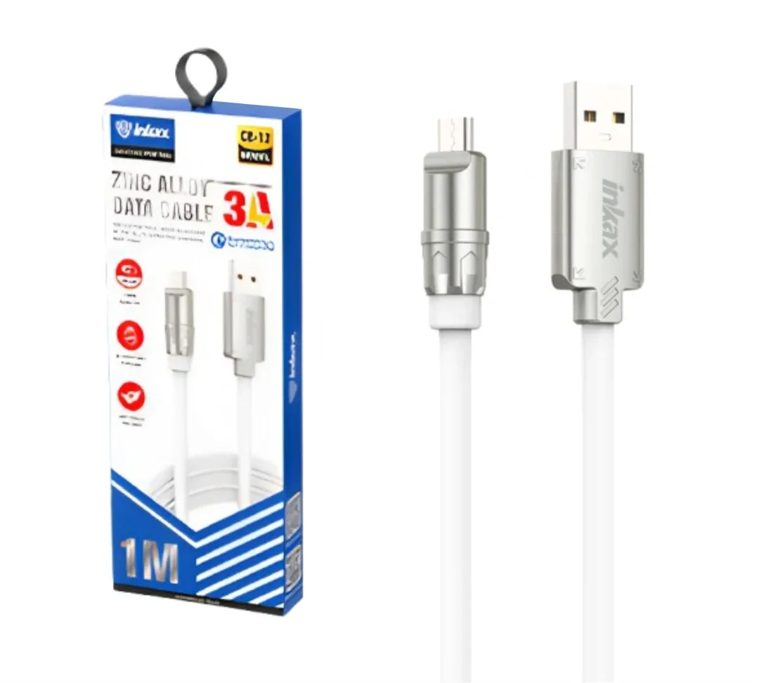 Cable Inkax Micro USB 3a 1m silver - Tecatech-uy