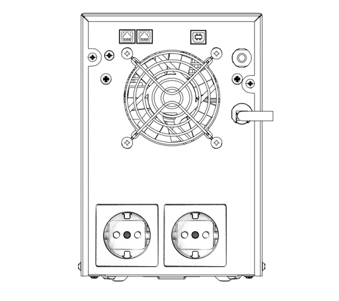 UPS Hikvision 2000va / 1200w con pantalla LCD - Tecatech-uy