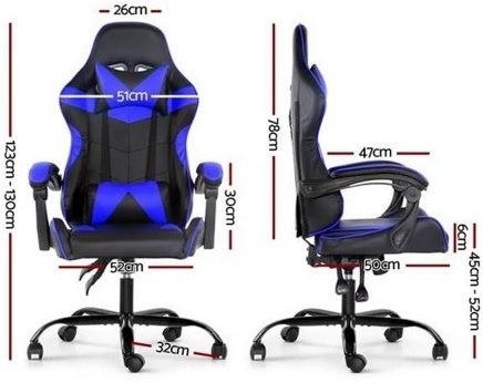 Silla Gamer Lumax ROM negro/azul