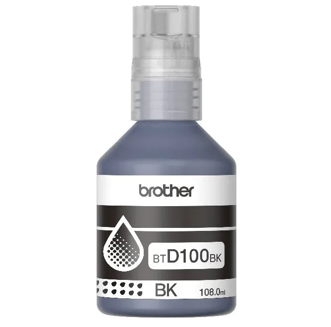 Botella tinta Brother BTD100BK Negra - Tecatech-uy