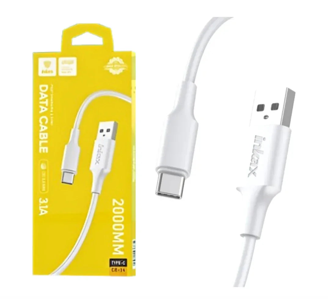 Cable Inkax USB-C 3.1a 2m blanco - Tecatech-uy