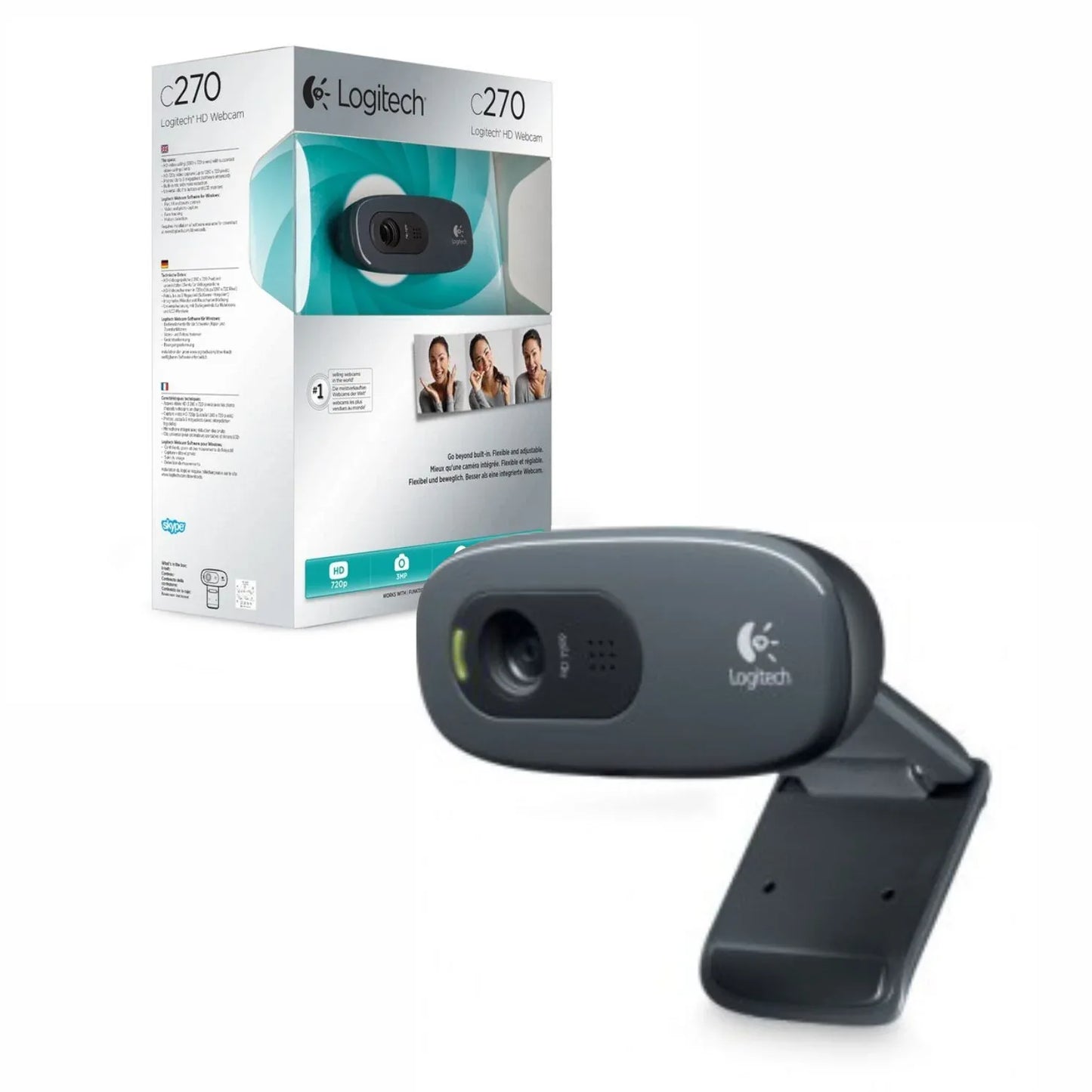 Webcam Logitech C270 HD - Tecatech-uy