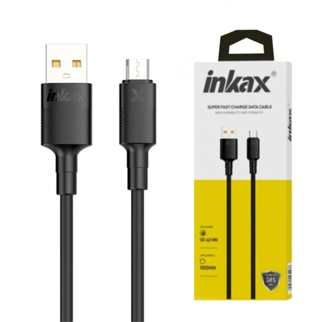 Cable Inkax Micro USB 3.1A negro - Tecatech-uy