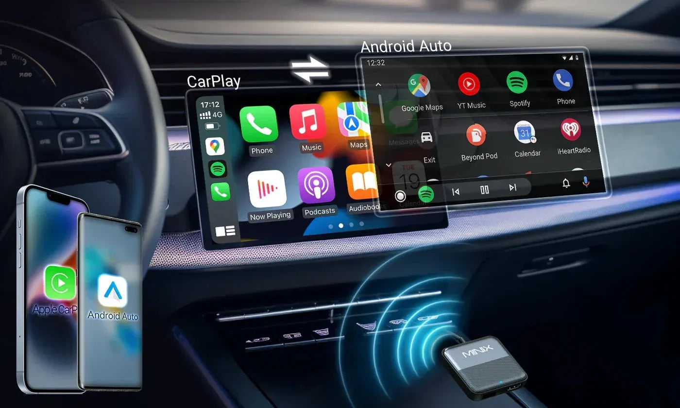 Adaptador Minix WiFi 3 en 1 para CarPlay y Android auto - Tecatech-uy