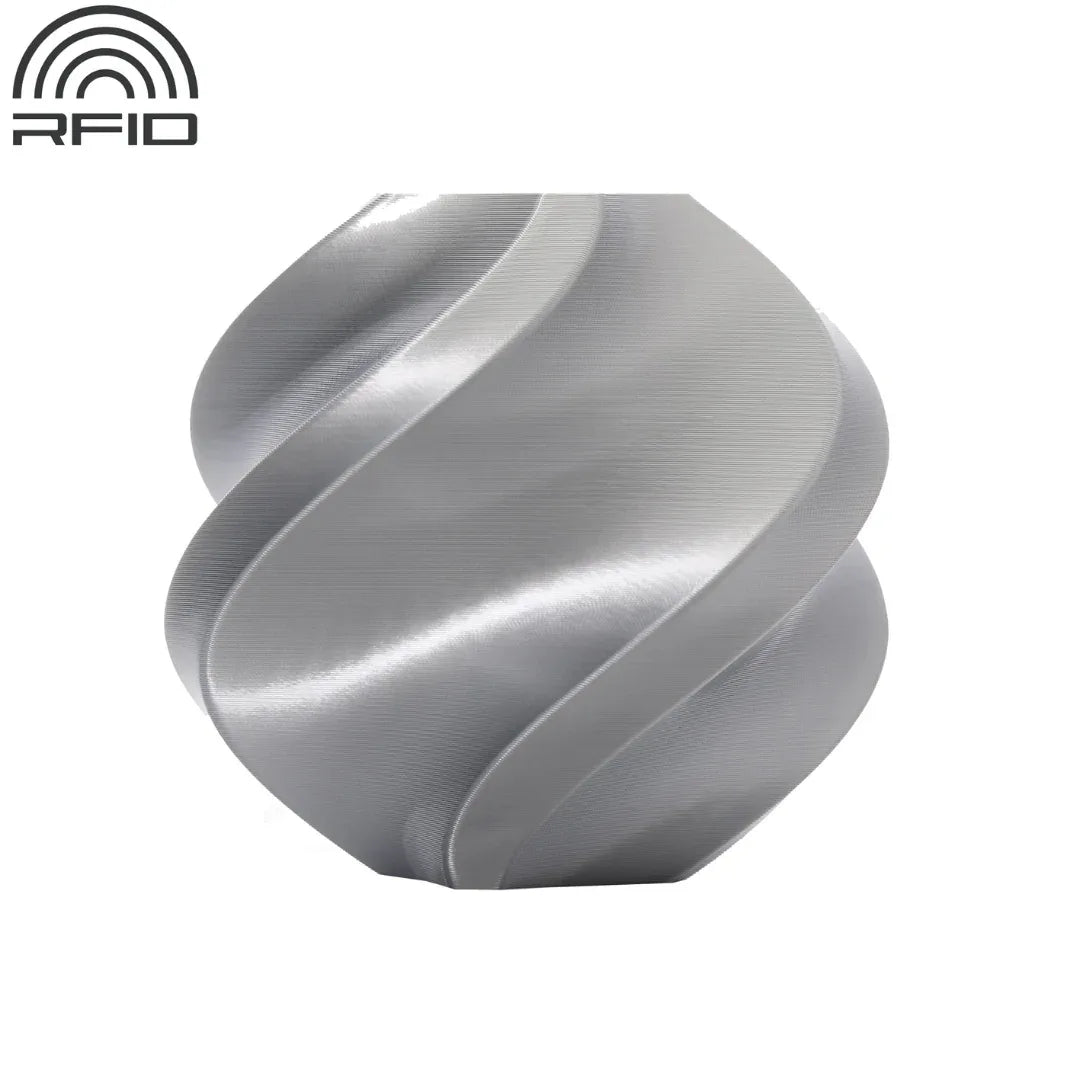 Filamento Bambu Lab PLA Silk+ plateado - Tecatech-uy